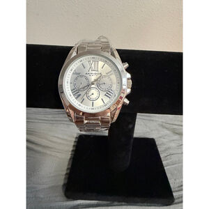 Akribos XXIV Men’s Watch Stainless Steel Chronograph Style Silver Dial New Needs